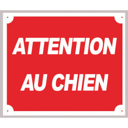 Panneau Alu "Attention au chien" 30x25cm - EUROP ARM